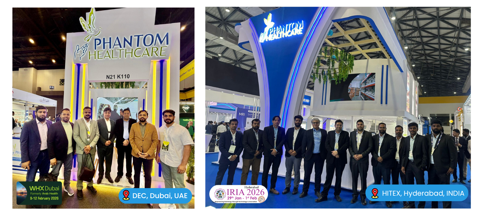 Phantom Healthcare exhibition and conference banner